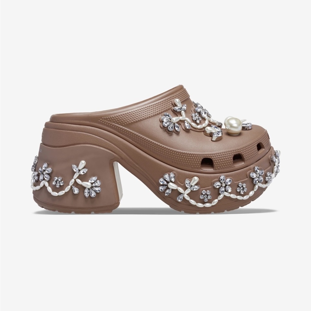 Embellished Brown Clogs